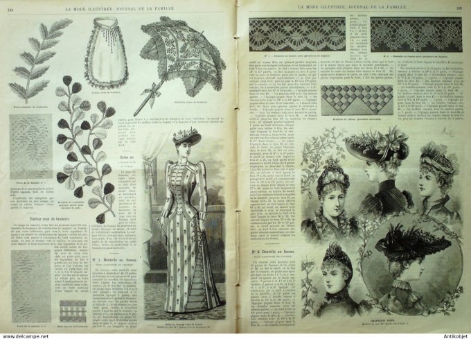 Mode illustree 1891 Lot de 10 journaux