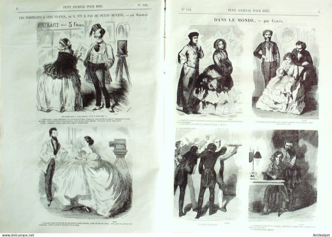 Petit journal pour Rire 1858 # 124 Musiciens Girin