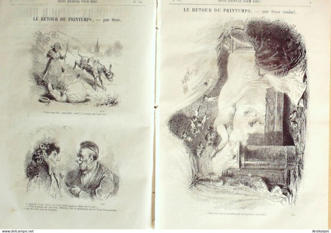 Petit journal pour Rire 1868 #   14 Les Domestiques a Paris Darjou