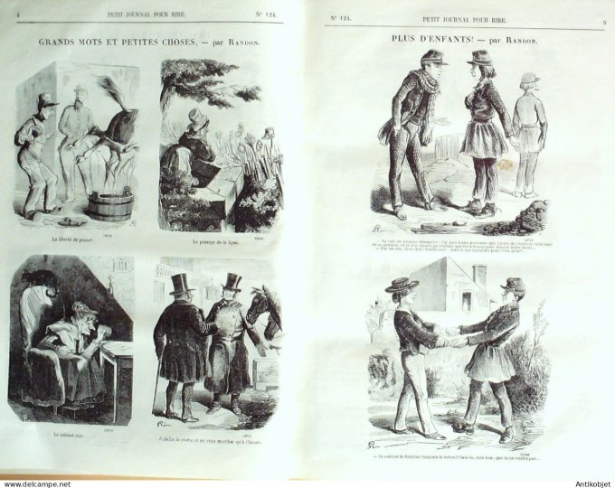 Petit journal pour Rire 1858 # 124 Musiciens Girin