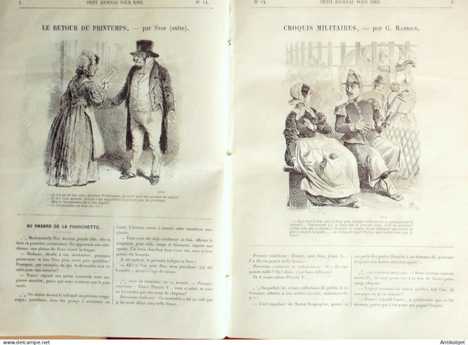 Petit journal pour Rire 1868 #   14 Les Domestiques a Paris Darjou