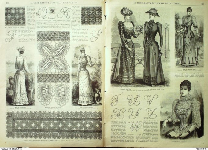 Mode illustree 1891 Lot de 10 journaux