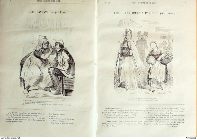 Petit journal pour Rire 1868 #   14 Les Domestiques a Paris Darjou