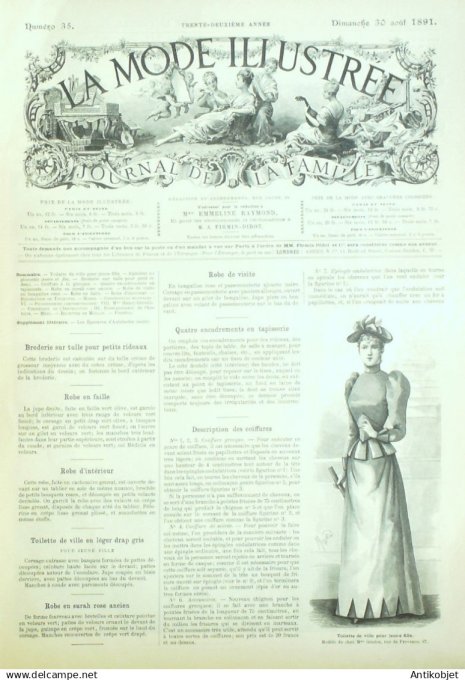 Mode illustree 1891 Lot de 10 journaux