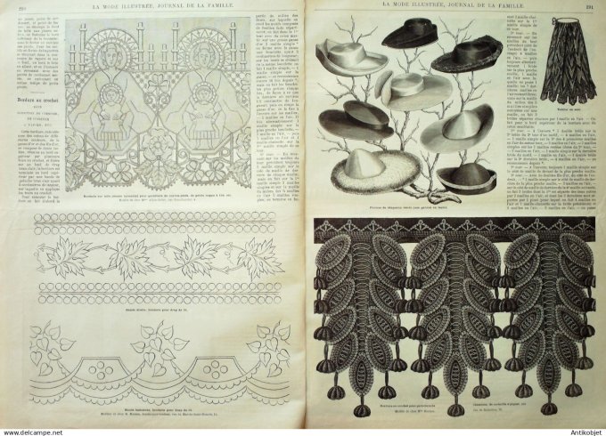 Mode illustree 1891 Lot de 10 journaux