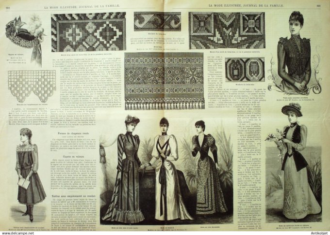 Mode illustree 1891 Lot de 10 journaux