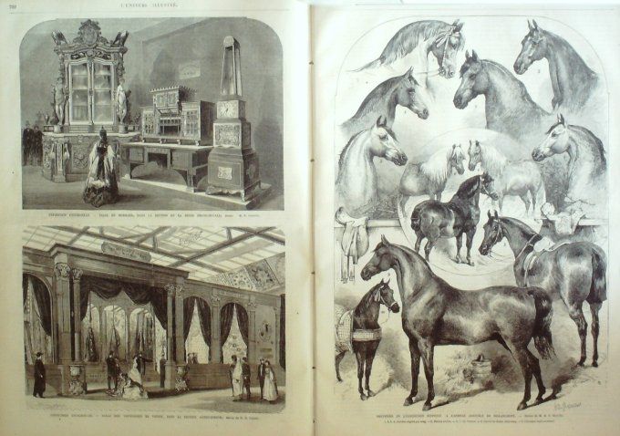 L'Univers illustré 1867 # 671 Italie Caracalla MAutriche Vienne Ethiopie Cipayes Manchester Fénians 