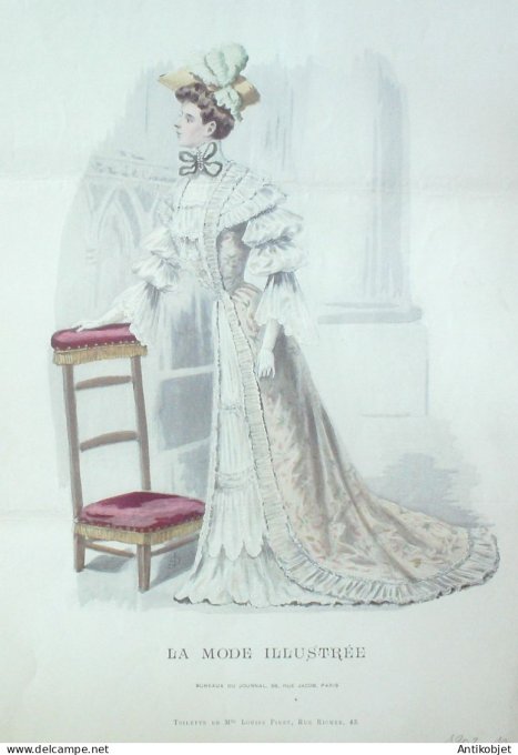 Gravure Mode illustree 1902 # 11 (Old Fashion plate) RARE