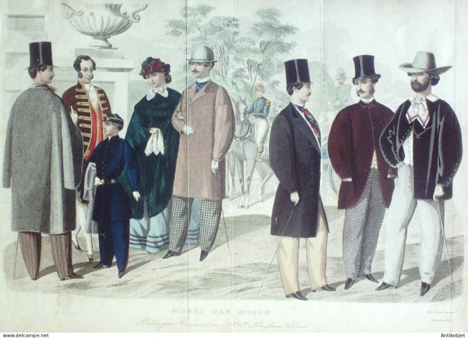 Gravure Mode Musee 1863- 9 (Old Fashion plate) Rare
