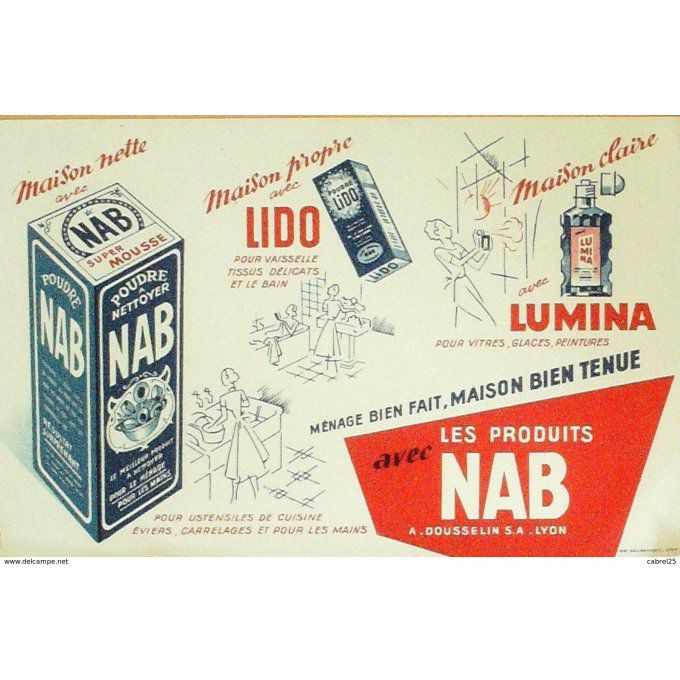 Buvard NAB/LIDO/LUMINA Entretien