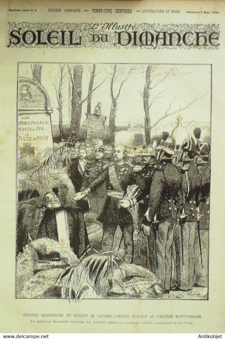Soleil du Dimanche 1894 n° 9 Sapeurs pompiers Niger Touaregs Brandenburg