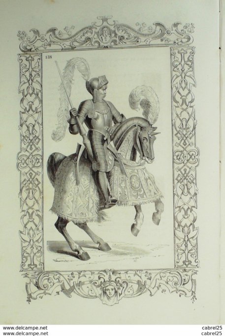Italie Homme d'armes à cheval bardé 1859