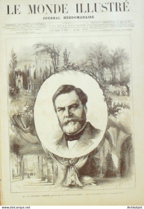 Le Monde illustré 1875 n°968 Etats-Unis Philadelphie Fairmont Boulogne-Sur-Mer (62)