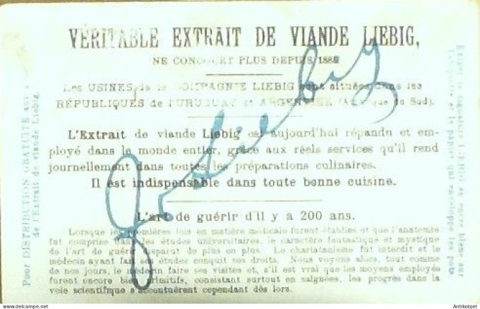 Chromo Liebig Sang  719 L'Art de guerir III (1903)