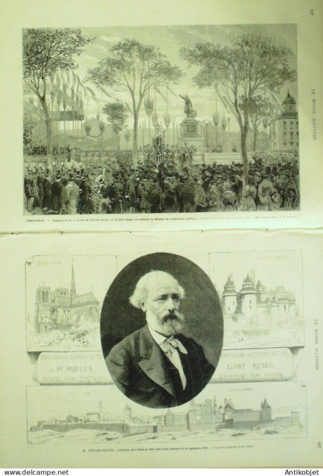 Le Monde illustré 1879 n°1174 Perpignan (66) François Arago Montbéliard (25)