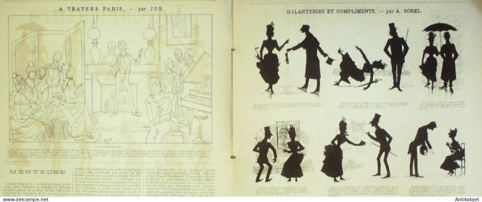 La Caricature 1887 #366 Nouvel an Robida Sorel Trock Job