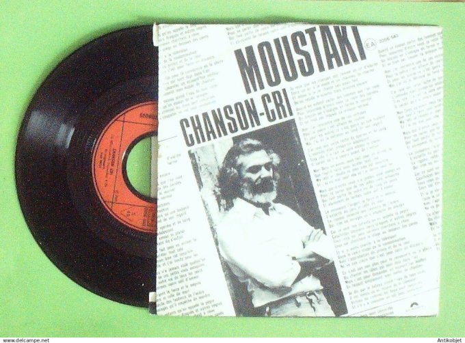 Moustaki Georges 45T SP L'amant du soleil et de la musique 1976