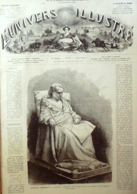 L'Univers illustré 1867 # 673 Nice (06)Autriche chasseurs Etiopie Sceaux d'Angleterre