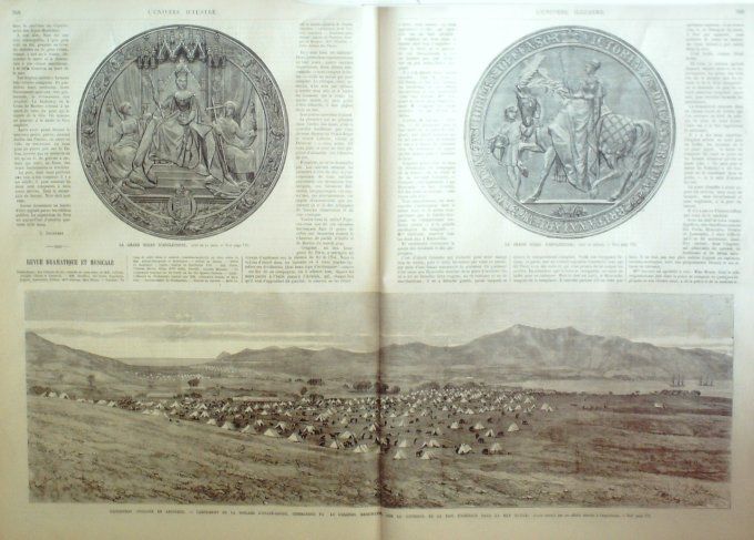 L'Univers illustré 1867 # 673 Nice (06)Autriche chasseurs Etiopie Sceaux d'Angleterre
