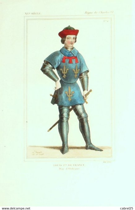 Louis 1er Roi de France Duc d'Orléans 15ème 1852