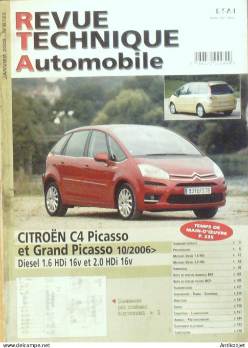 Revue Tech. Automobile 2009 n°B723 Citroen C4 Picasso