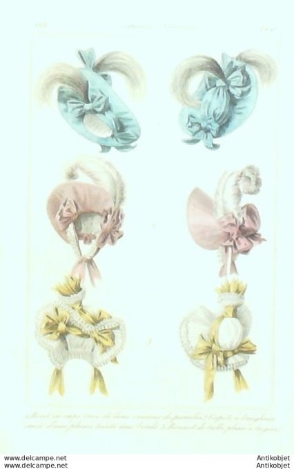 Costume Parisien 1831 # 2940 Béret capote à langlaise bonnet