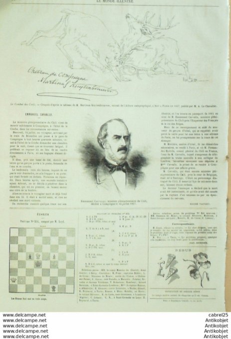 Le Monde illustré 1867 n°539 Mexique Chihuahua Le Havre Cherbourg Paris Expo Norvège