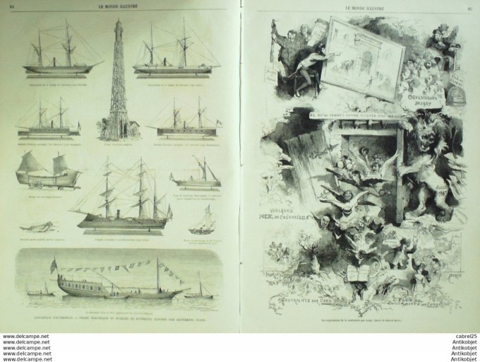 Le Monde illustré 1867 n°539 Mexique Chihuahua Le Havre Cherbourg Paris Expo Norvège