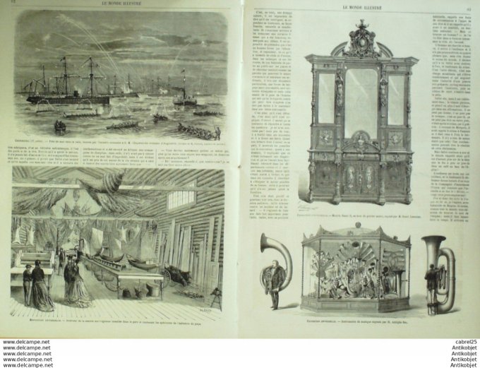 Le Monde illustré 1867 n°539 Mexique Chihuahua Le Havre Cherbourg Paris Expo Norvège