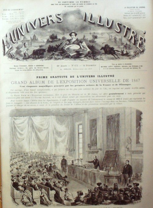 L'Univers illustré 1867 # 674 Allemagne Wurtemberg Tyrol Gossensasz Xérès Gabon Ashangos Bakalais 