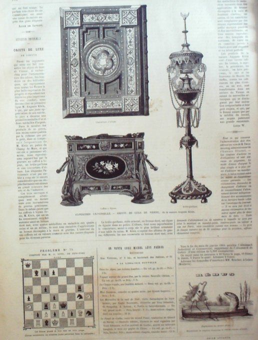 L'Univers illustré 1867 # 674 Allemagne Wurtemberg Tyrol Gossensasz Xérès Gabon Ashangos Bakalais 