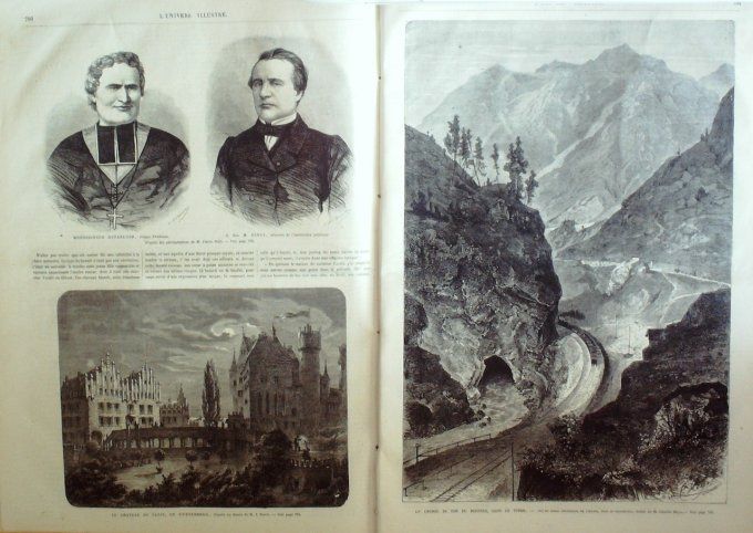 L'Univers illustré 1867 # 674 Allemagne Wurtemberg Tyrol Gossensasz Xérès Gabon Ashangos Bakalais 