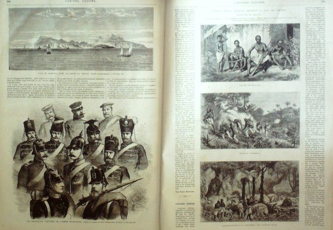 L'Univers illustré 1867 # 674 Allemagne Wurtemberg Tyrol Gossensasz Xérès Gabon Ashangos Bakalais 