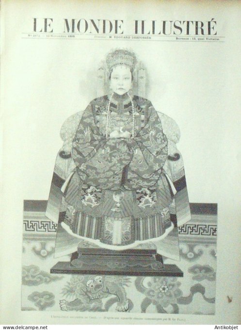 Le Monde illustré 1898 n°2172 Chine Can-Tho Impératrice VIetnam Saïhon Hanoï Annam Hué Lille (59)