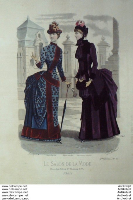 Gravure Mode Salon 1883 #  644 (Old Fashion plate)
