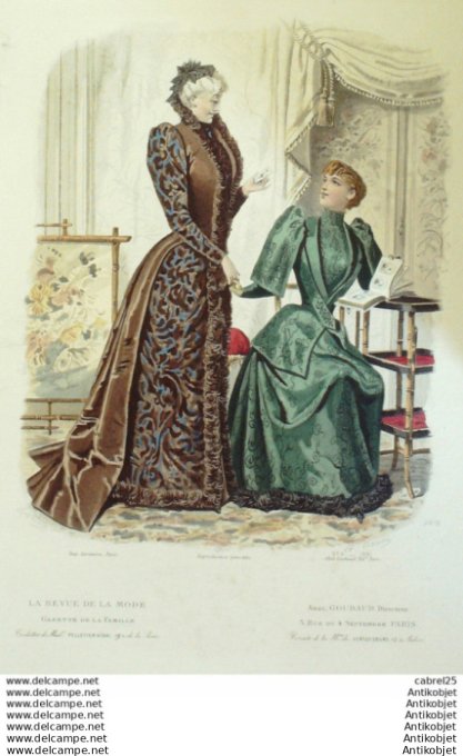 Gravure Mode La Gazette 1891 # 04 (Old Fashion plate)