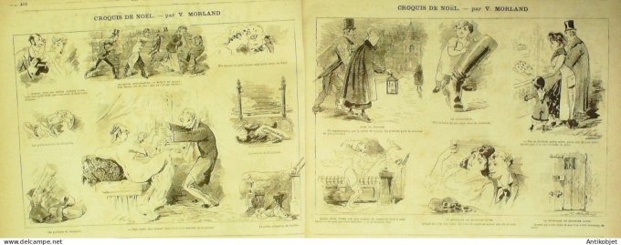La Caricature 1881 #104 Les Cafés-Concerts Bach Morland Vaudeville Loys