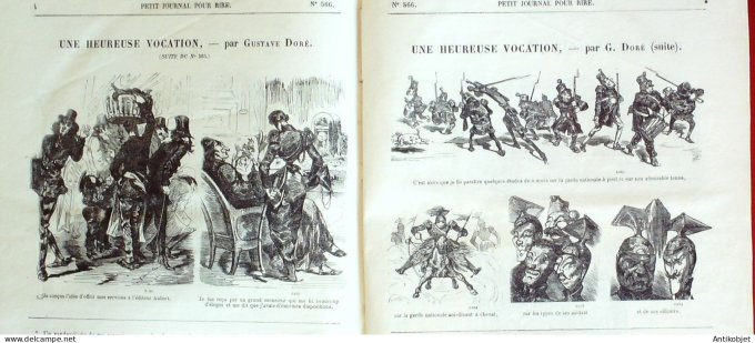 Petit journal pour Rire 1864 # 566 Une heureuse vocation Gustave Dore