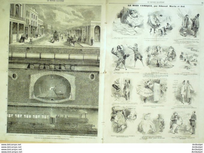 Le Monde illustré 1865 n°407 Japon Yokohama Usa Weldon Nottaway Le Havre (76) Londres Hampstead Road