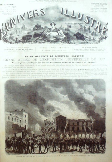 L'Univers illustré 1867 # 675 Mexique Cordova Orizaba Syrie Oronte Luxembourg