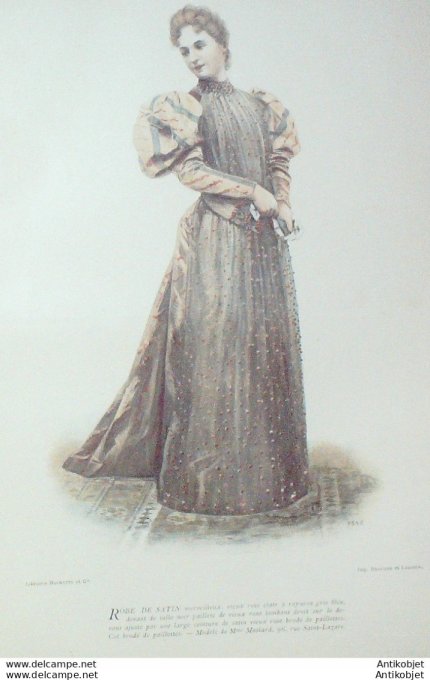 La Mode pratique 1893 # 20 Robe de satin