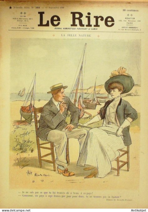 Le Rire 1908-09-124 # 293 Journal humoristique Ed.Originale Voyages de noces