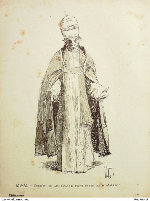 L'Assiette au beurre 1903 # 143 De Bethléem à Rome Les Papes Wagas