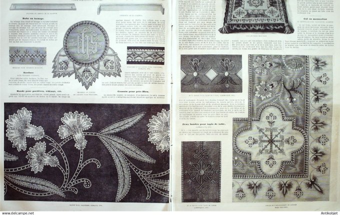 La Mode illustrée journal + gravure associée 1881 # 17