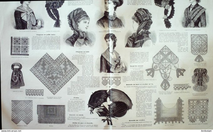 La Mode illustrée journal + gravure associée 1881 # 17