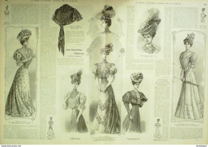La Mode illustrée journal 1906 n° 27 Robe en Serge
