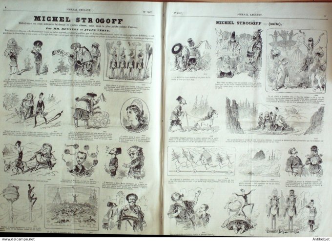 Le Journal Amusant 1880 # 1267 Michel Strogoff par Dennery et Jules Verne dessins de Stop