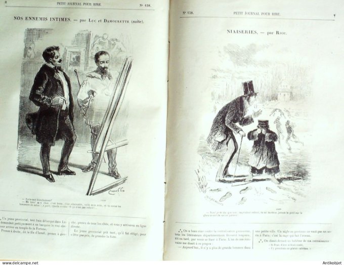 Petit journal pour Rire 1858 # 158 Entre soldats Belin  & Humbert