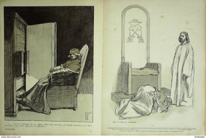 L'Assiette au beurre 1903 n°143 De Bethléem à Rome Les Papes Wagas