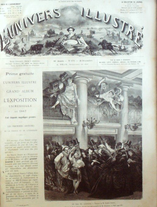 L'Univers illustré 1867 # 676 Japon Osaka Stots Bashi Canada Monck Maroc Tanger Bombay Guernesey
